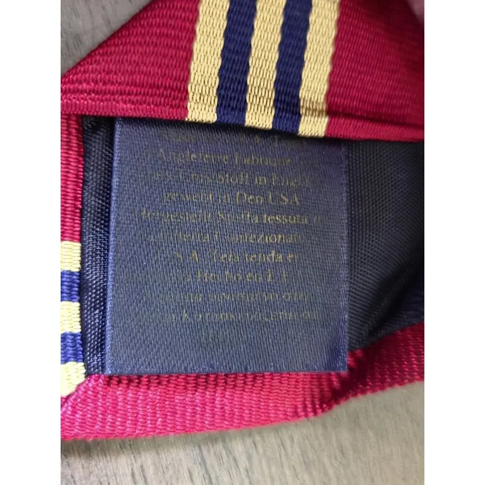 Brooks Brothers Makers & Merchants Silk Regimental Stripe Necktie USA